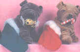 Christmas stocking dogs